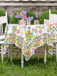 April Cornell Spring Promise Tablecloth-White