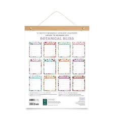 Studio Oh! 2025 Botanical Bliss Bamboo-Hanger Calendar