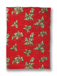 April Cornell Holly Song Tea Towel-Red