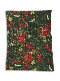 April Cornell Graceful Garden Tea Towel-Pine Green