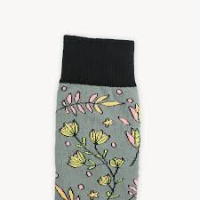 Pokoloko Night Floral Pima Cotton Socks