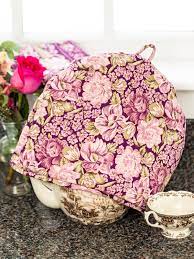 April Cornell Everlasting Patchwork Tea Cozy-Plum