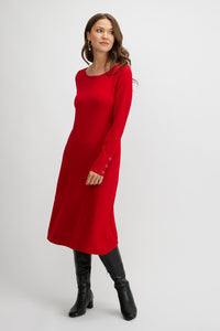 Emproved Sweater Dress-Red