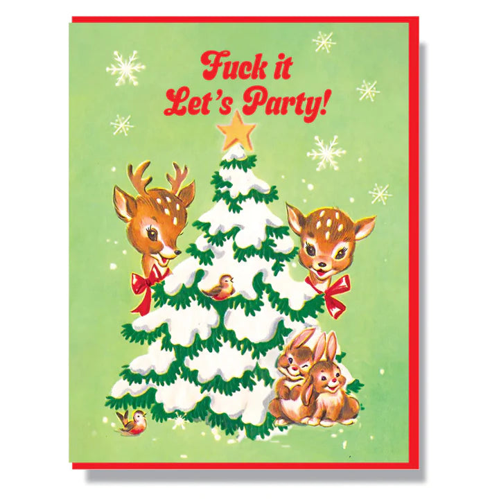 Ohh Deer Fuck It Let's Party Holiday Card