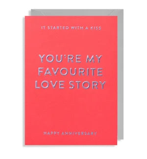 Lagom Design Anniversary Card-My Favourite Love Story