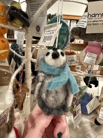 Hamro Village Arctic Penguin Wool Ornament