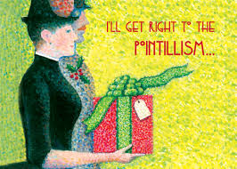 Allport Editions Holiday Card-I'll Get Right To The Pointillism