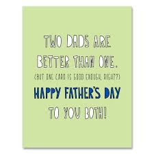 Near Modern Disaster Father's Day Card-Two Dads