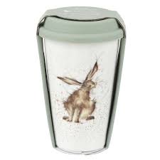 Wrendale Porcelain Travel Mug-Good Hare Day