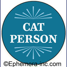 Ephemera Button-Cat Person