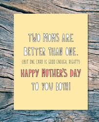 Near Modern Disaster Mother's Day Card-Two Moms