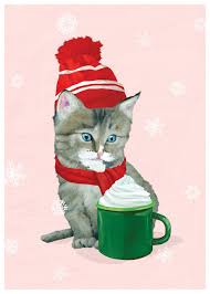 Allport Editions Christmas Card-Cocoa Kitten