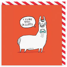Ohh Deer Love Card-Llama Likes You