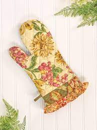 April Cornell Pumpkin Hollow Patchwork Oven Mitt-Multi