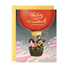 Joojoo Paper Christmas Card-Feliz Navidad Balloon