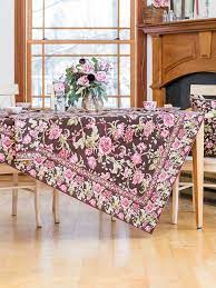 April Cornell Lillian Tablecloth-Nutmeg