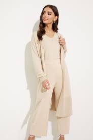 Emproved Long Pocket Cardigan-Oyster