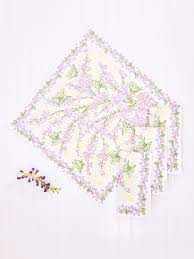 April Cornell Vintage Butterfly Garden Napkin Set-Ecru