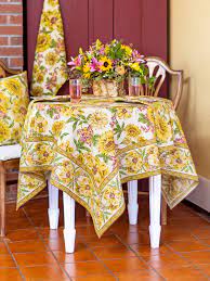 April Cornell Primavera Tablecloth-Natural
