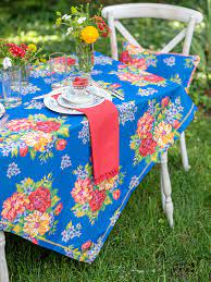 April Cornell English Garden Outdoor Tablecloth-Blue