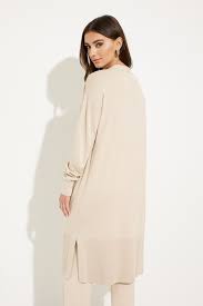 Emproved Long Pocket Cardigan-Oyster