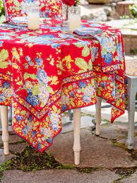 April Cornell Everlasting Tablecloth-Red