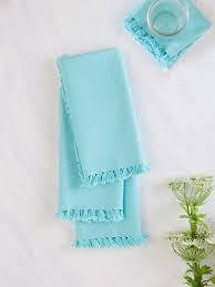 April Cornell Essential Napkin Set-Aqua