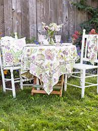 April Cornell Jacobean Garden Tablecloth-Ecru