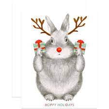 Dear Hancock Holiday Card-Rudolph Bunny