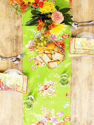 April Cornell Charming Table Runner-Lime