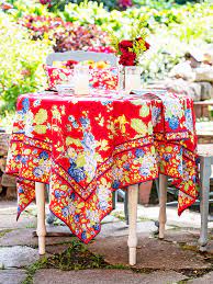 April Cornell Everlasting Tablecloth-Red