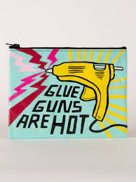 Blue Q Zipper Pouch-Glue Guns Are Hot