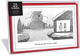 The New Yorker Holiday Card-Out There Awhile