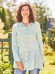 April Cornell Hazel Blouse-Pale Aqua