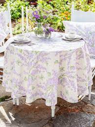 April Cornell Vintage Butterfly Garden Tablecloth-Ecru