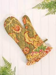 April Cornell Pumpkin Hollow Patchwork Oven Mitt-Multi