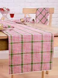 April Cornell Peppermint Plaid Table Runner-Multi