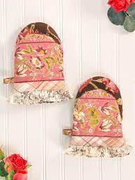 April Cornell Cottage Patchwork Mini Mitts-Set of 2