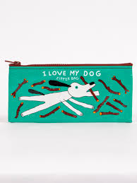 Blue Q Pencil Case-I Love My Dog