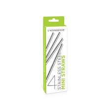 Ukonserve Mini Stainless Steel Straw Set-4 Pack