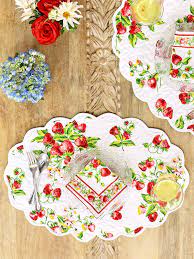 April Cornell Strawberry Basket Quilted Placemat Set