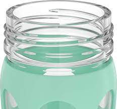Lifefactory 16 ounce/475ml Glass Water Bottle-Active Flip Cap