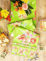 April Cornell Charming Table Runner-Lime