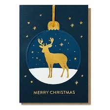Stormy Knight Christmas Card-Golden Reindeer