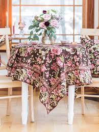 April Cornell Lillian Tablecloth-Nutmeg