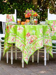 April Cornell Charming Tablecloth-Lime