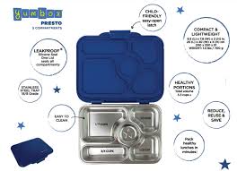 Yumbox Presto Stainless Steel Leakproof Bento Box-Santa Fe Blue