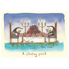 Two Bad Mice Blank Card-A Floating Feast