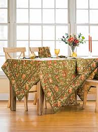 April Cornell Concerto Tablecloth-Olive