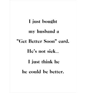 Retrospect Birthday Card-Husband Get Better